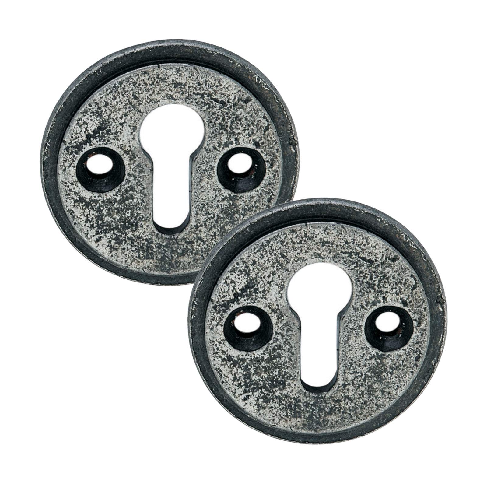 Pewter Escutcheon Keyhole Cover Plates