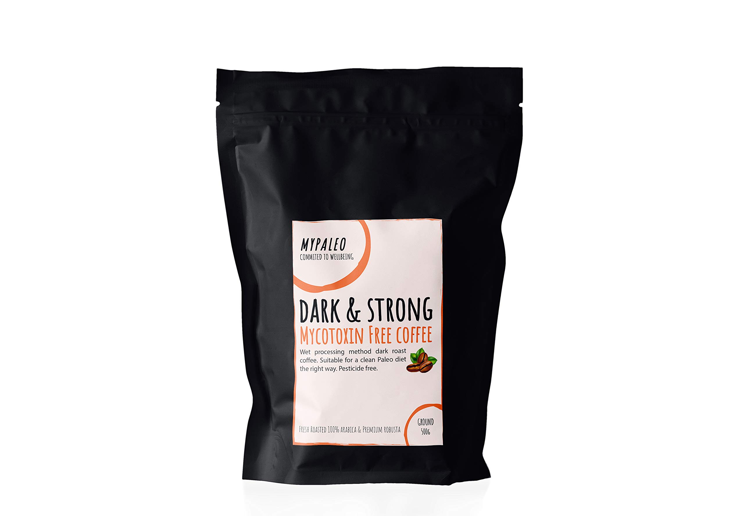 Buy MyPaleo Strong and Dark Mycotoxin Free Coffee 500g Ground, Low Acid