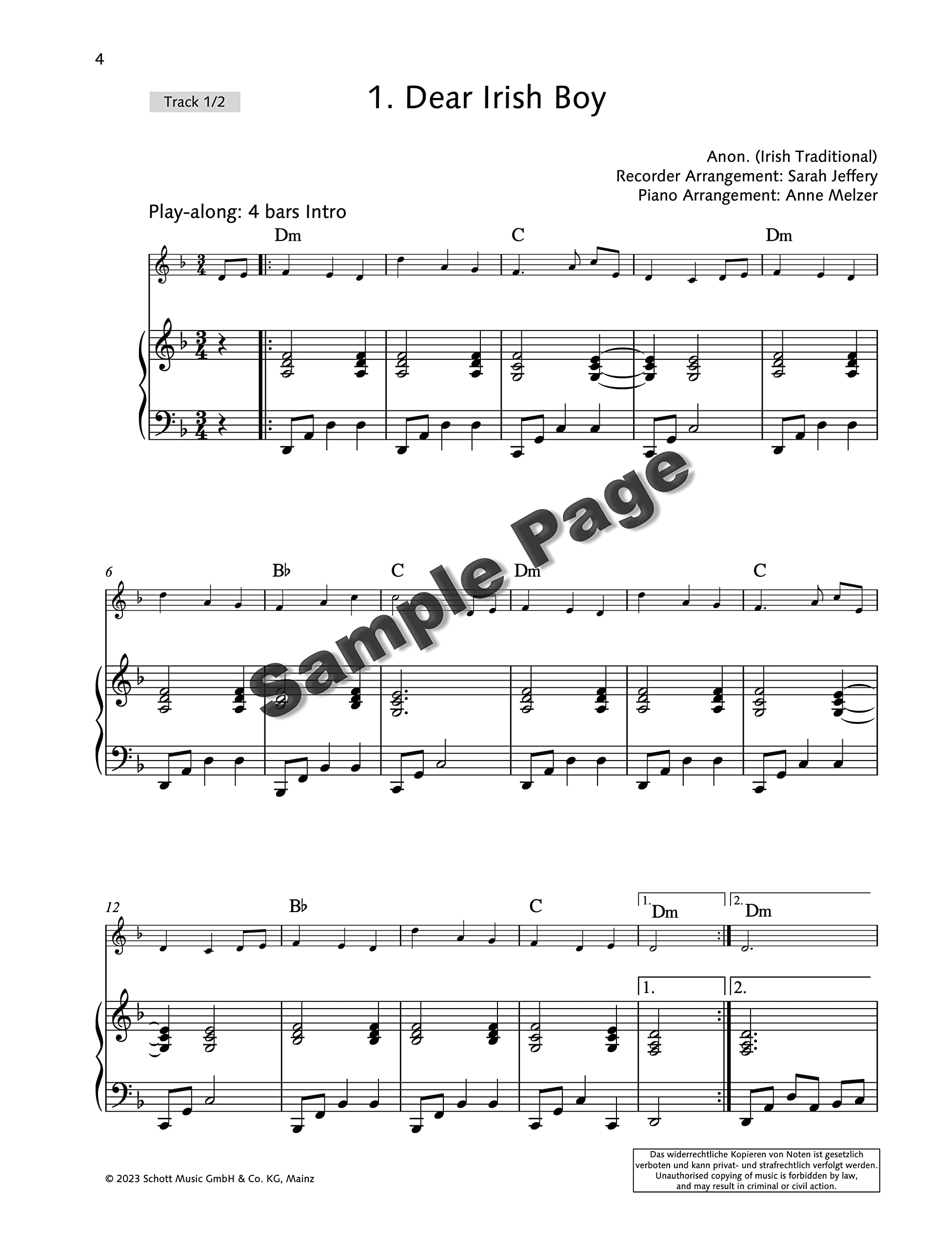 My Favourite Melodies 14 Selected Pieces for Soprano or Tenor Recorder and Piano Book Online Material