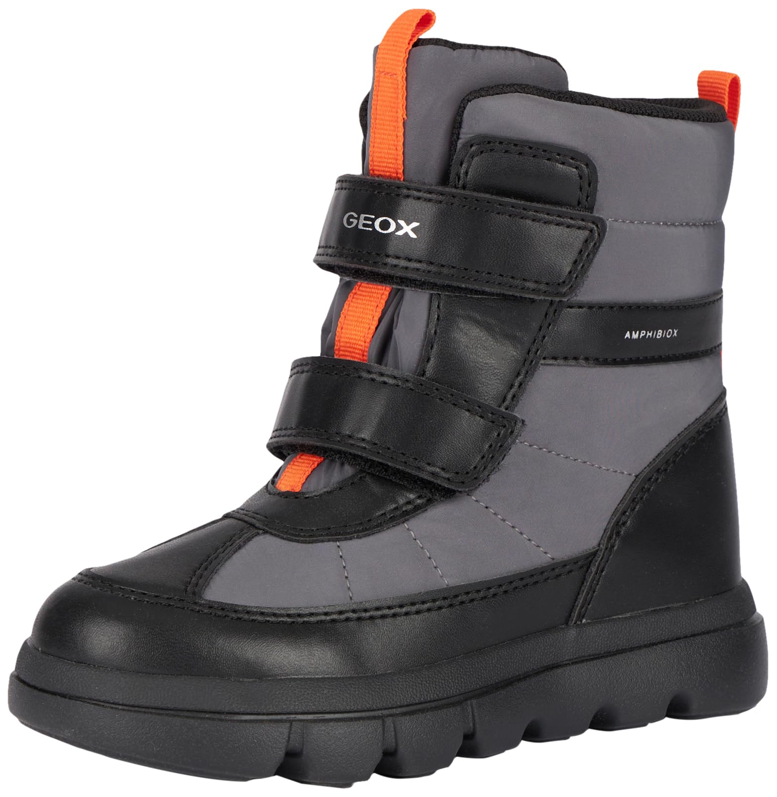 Geox J Willaboom Boy B Ab Ankle Boot, Black Dk Grey, 11.5 UK Child
