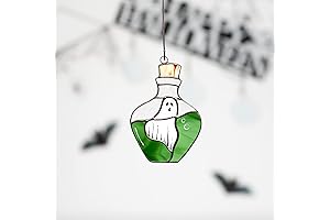 Halloween Ghost in the Bottle Suncatcher