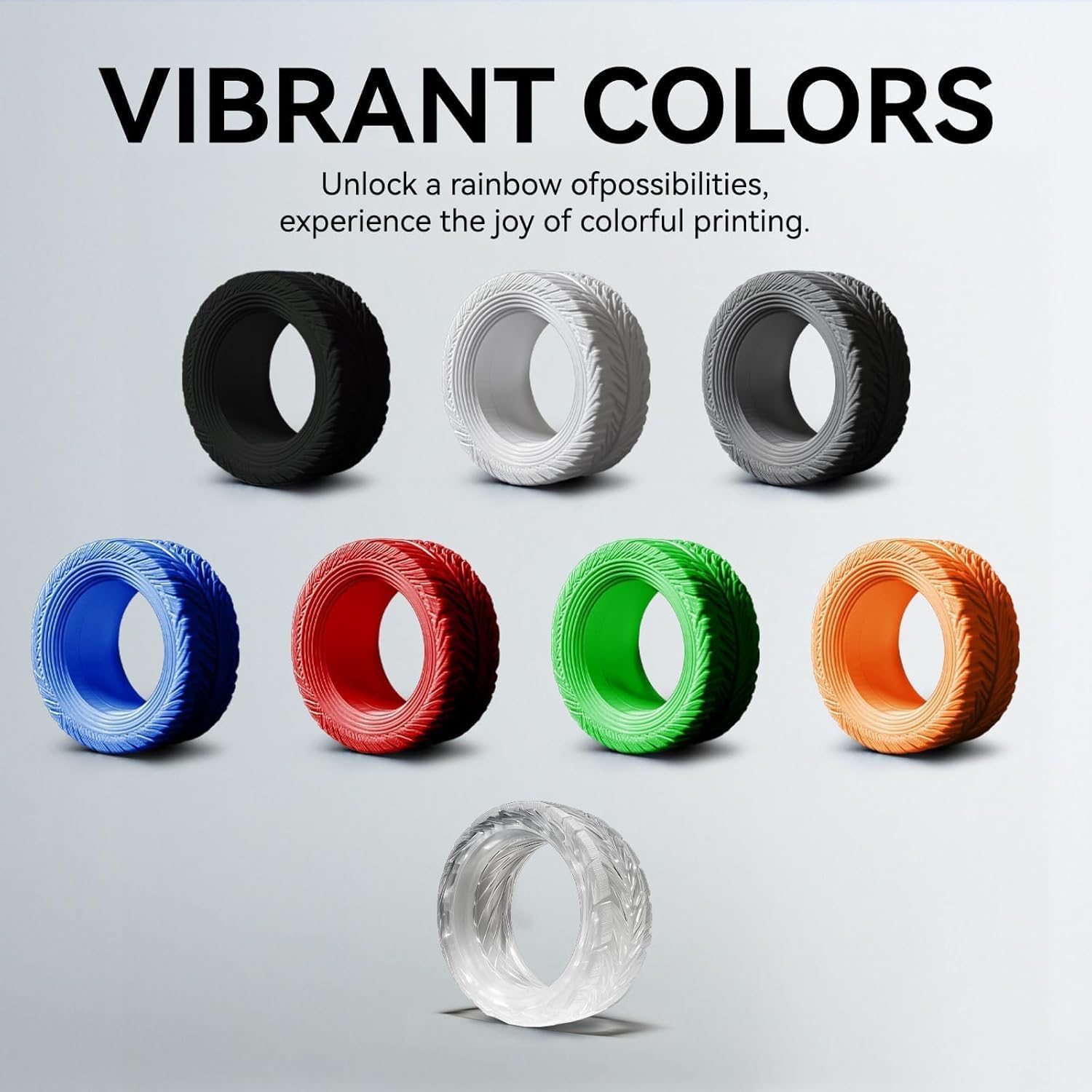 1KG TPU 3D Printer Filament Bundle, High Speed 95A TPU Filament 1.75mm ±0.03mm, Individually Vacuum Packed(Blue 1KG)