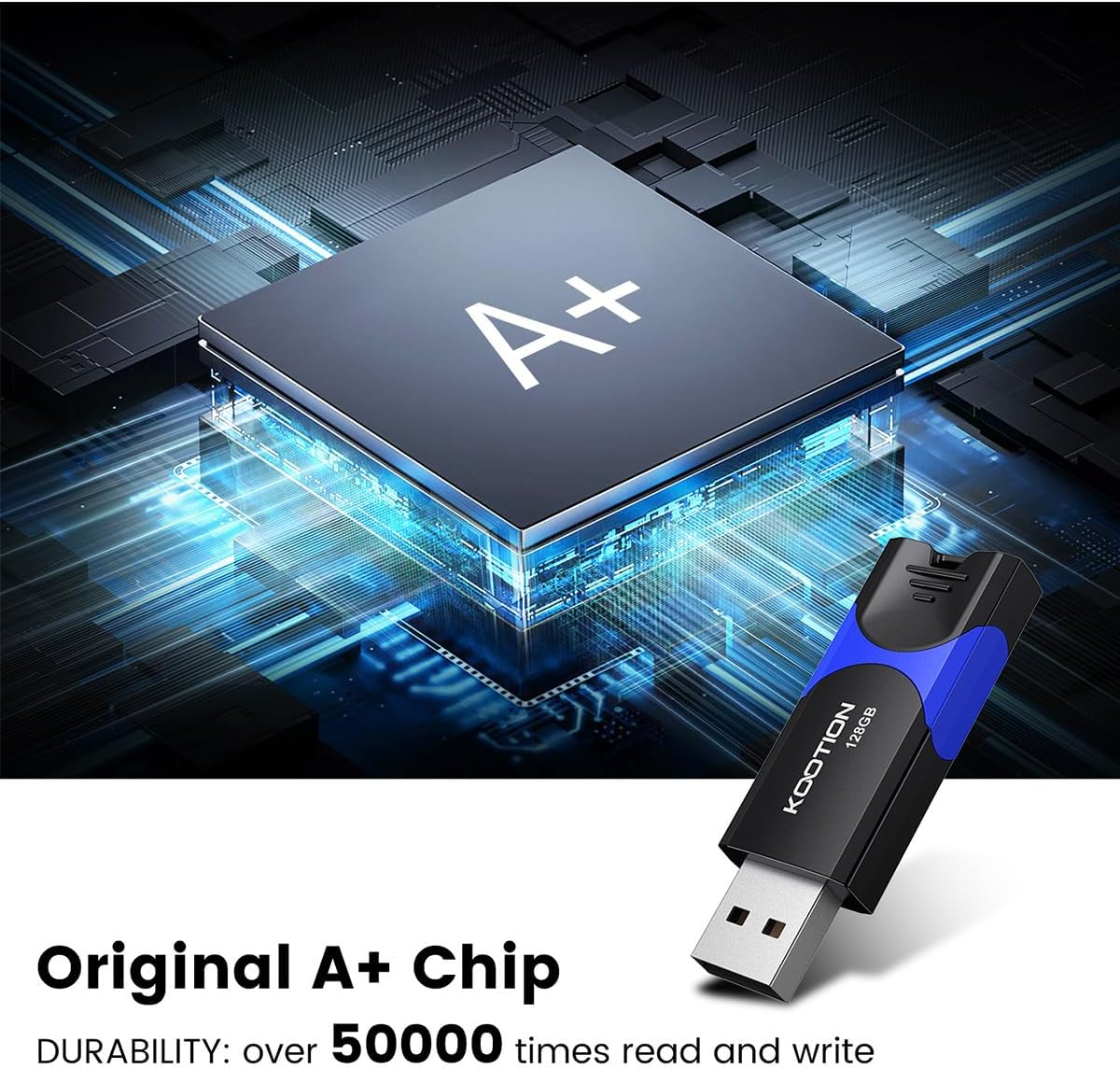 KOOTION 128 GB USB 3.0 Flash Drive Thumb Retractable 128G Zip Drive... - 第 29/39 張圖片