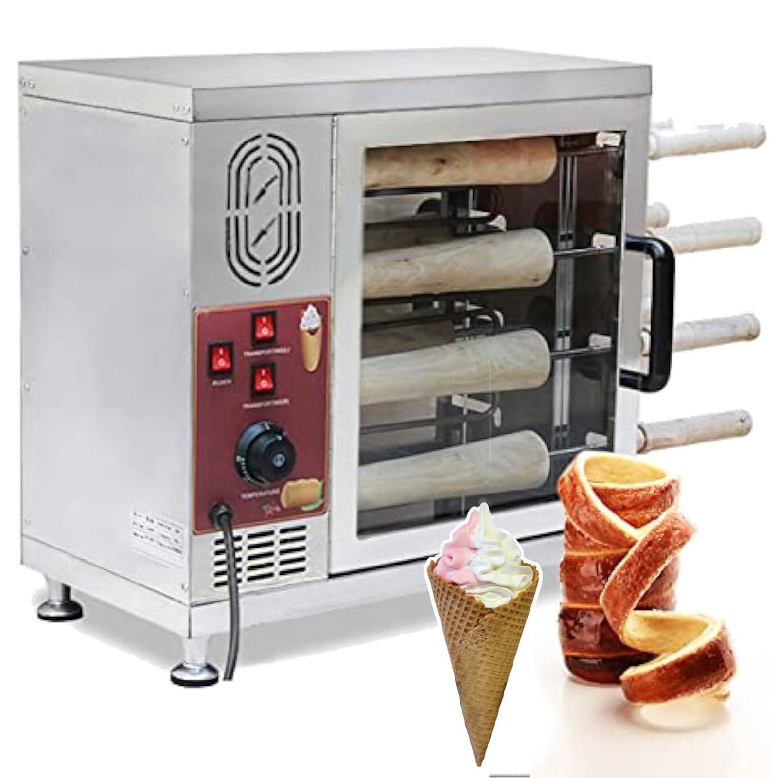 Camino Cake Machine Forno, 3000w Tostapane Elettrico, Macchina Commerciale Elettrica con 16 PZ Rullo, per Ristorante Cucina di Casa Snack Bar