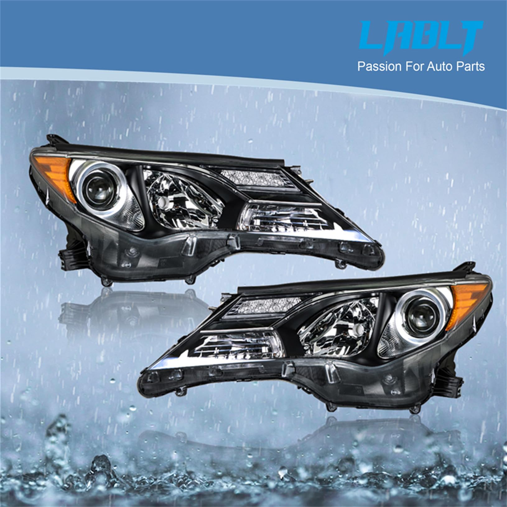 Halogen Projector Headlight Headlamp W/O Blubs For 2013 2014 2015 Toyota Rav4 81170-OR042 81130