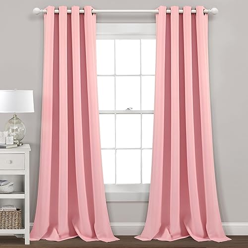 Miniatura 10 de Lush Decor Paneles de Cortinas con Ojales Aislantes Opacas para Ventana, Par, 52" W x 84" L, Negro - Diseño Clásico Moderno - Decoración Elegante de