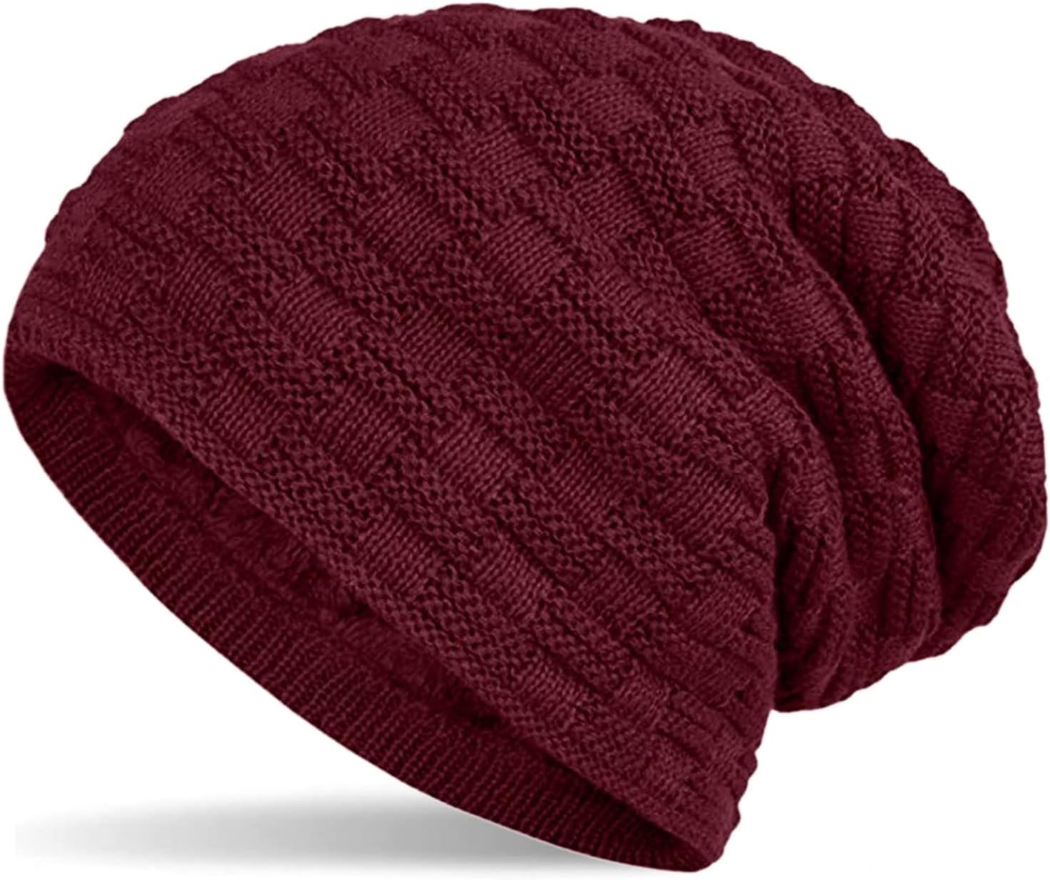 Warme gefütterte Feinstrick Damen Beanie Mütze | Herren Mütze | mit Flecht Muster und sehr weichem Fleece Innenfutter | Unisex Wintermütze weich & warm - Amazon product rated Grade A