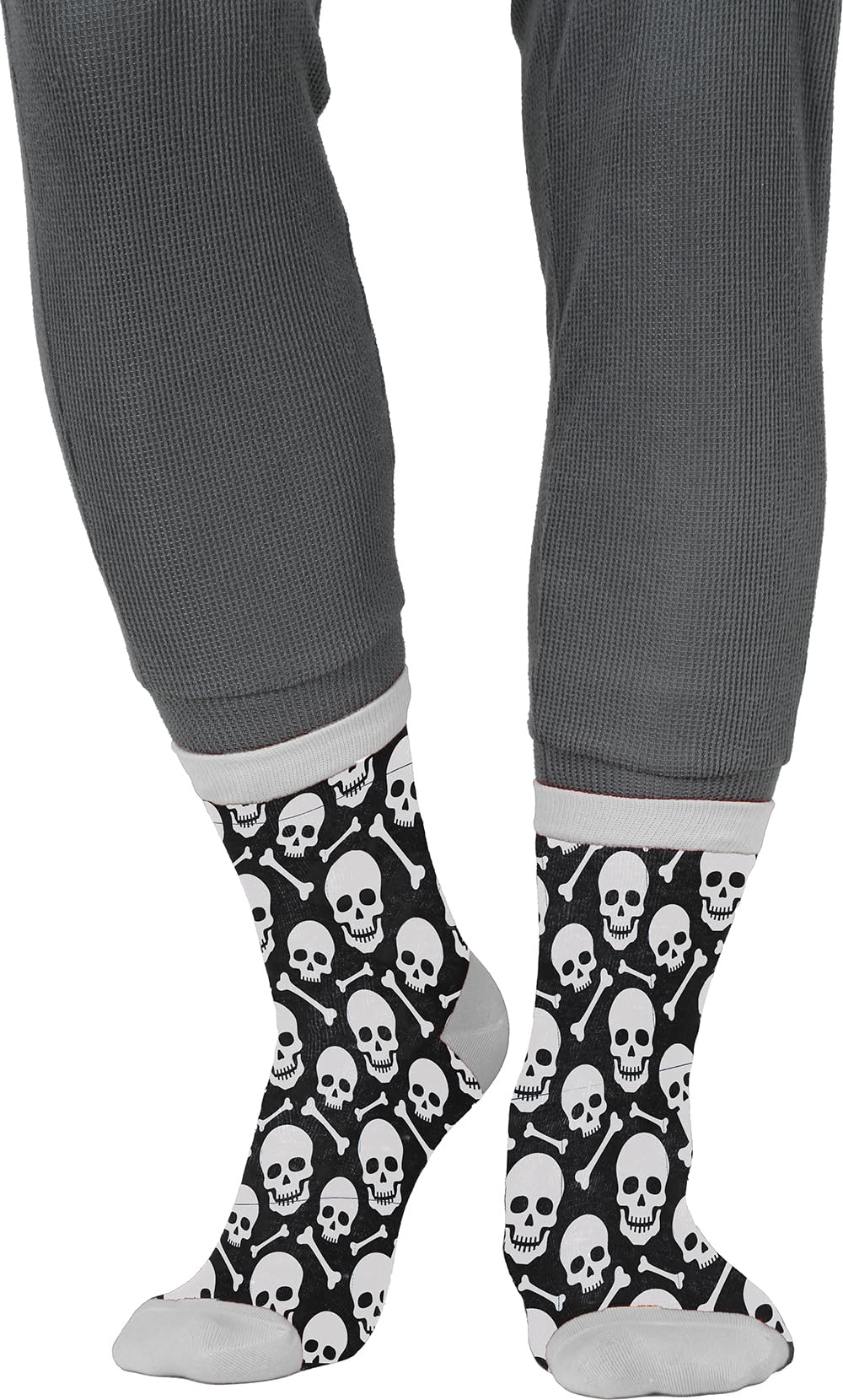 FIESTAS GUIRCA | Skull Halloween Socks (Size 37-41) - Textile Accessory for Skeleton Costumes and Horror Parties - Ideal for Halloween and Carnival - Unisex - Multicoloured