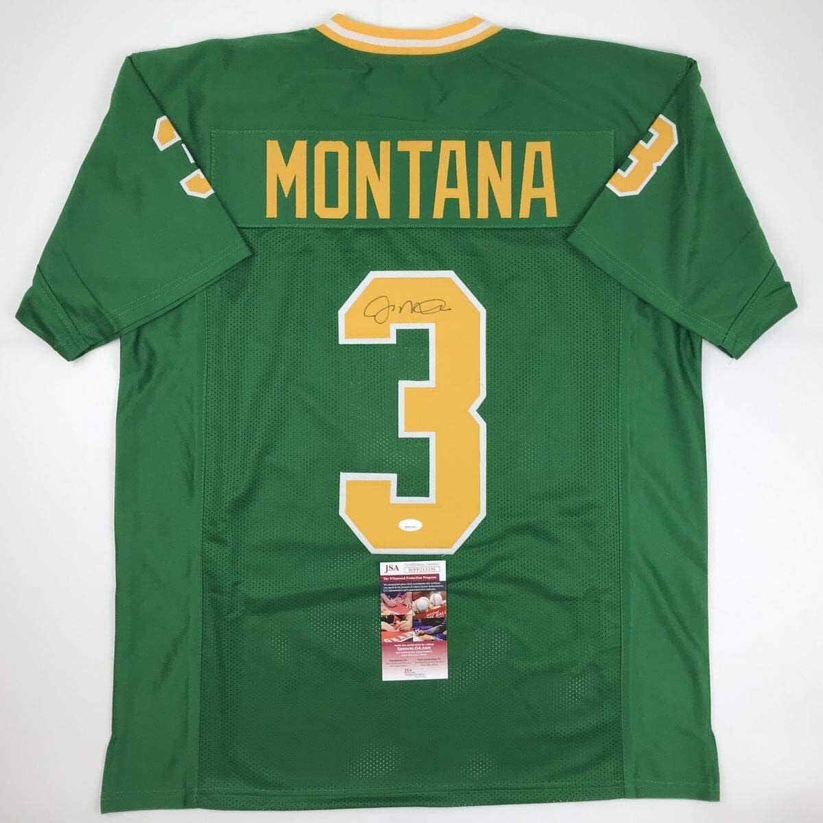 Autographed Joe Montana Notre Dame jersey with JSA COA
