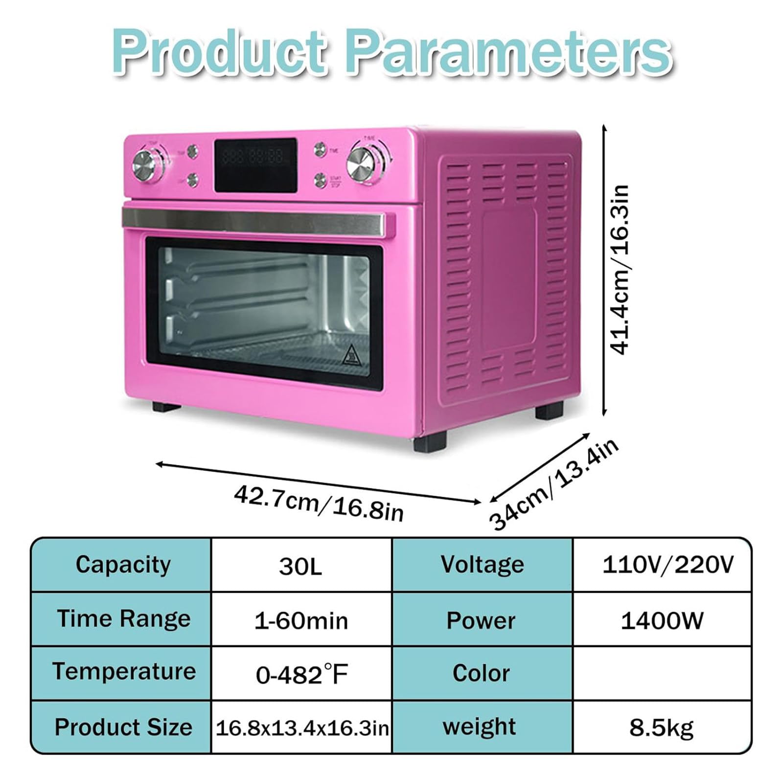 Four à sublimation - 16 L - Four à convection légère - 230 °C - Convection turbo à 360° - Contrôle numérique pour impression en vrac de gobelets et tasses