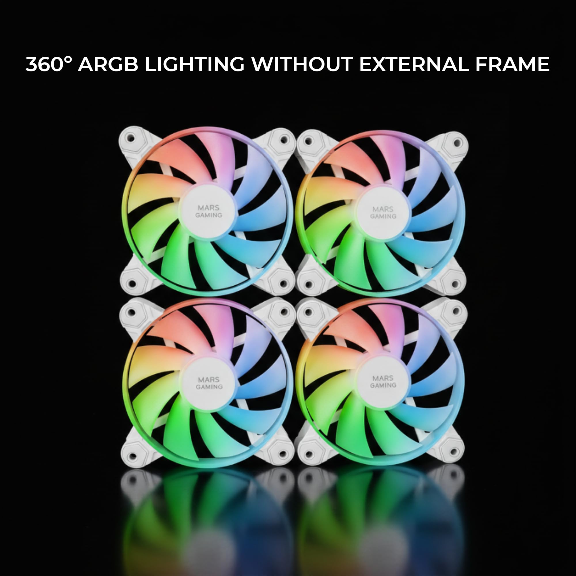 Mars Gaming MFD, Ventilador 120mm CHROMA RGB Dual Automático, Ultra Silencioso 14dB, Conexión Molex 4PIN, Sistema Antivibraciones, Transparente — view 109