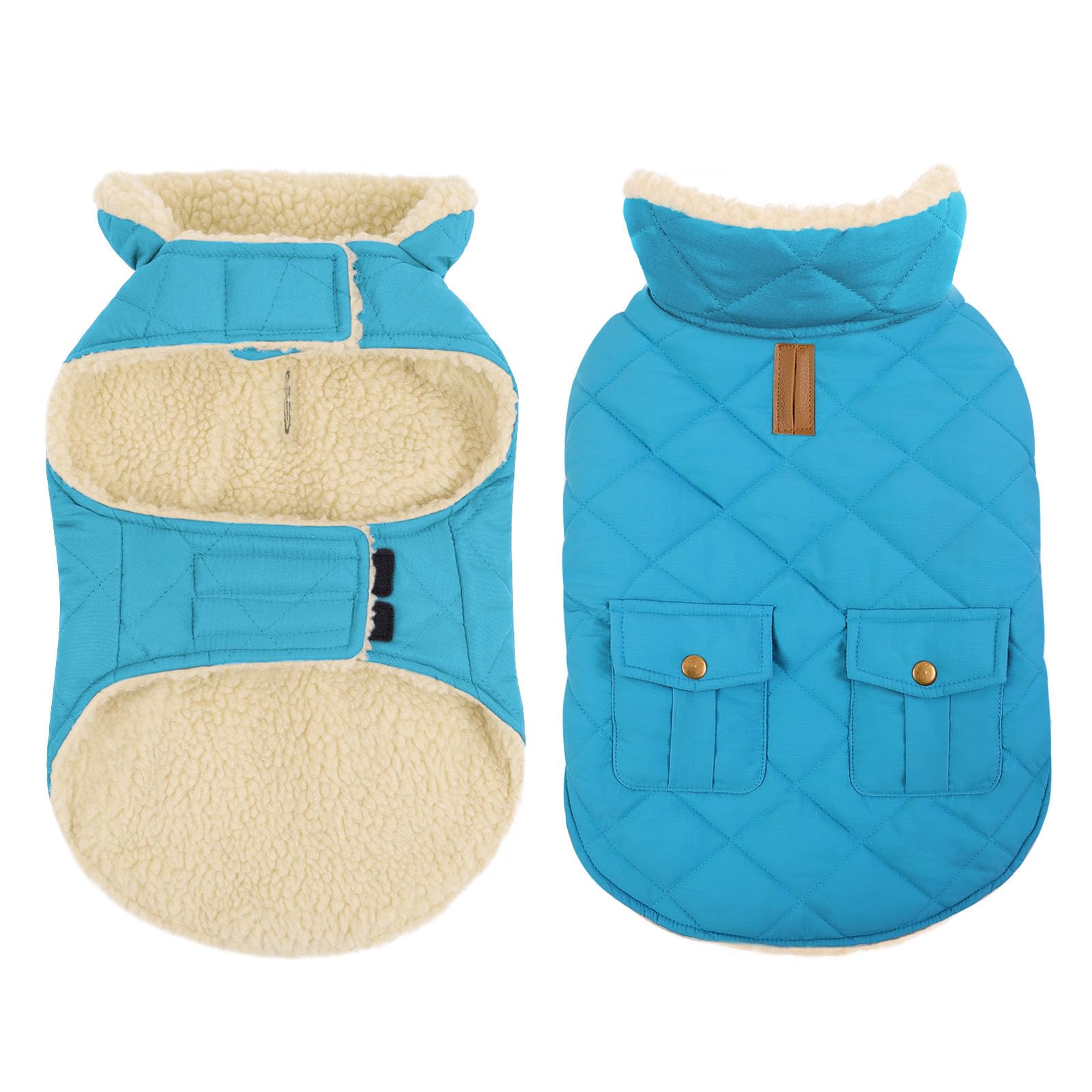 CITÉTOILE Dog Winter Coat Windproof Dog Jacket Skublue M