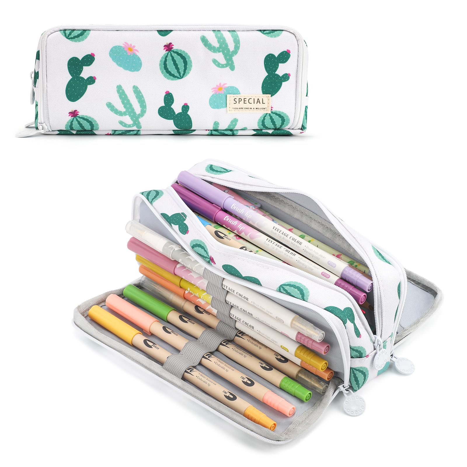 TOYESS Estuches de Gran Capacidad para Niños y Niñas, Estuche Escolar de Cremallera 3 Compartimentos Unisex para Niñosset Estuche Portatodo