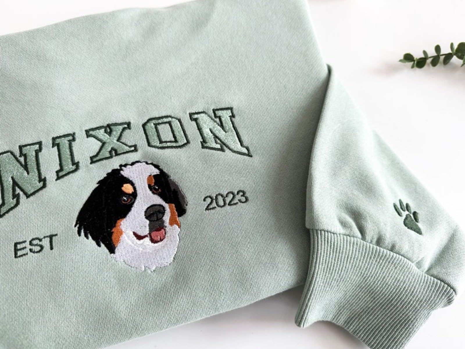 Sudadera con capucha y nombre bordado, personalizada para mascotas con foto