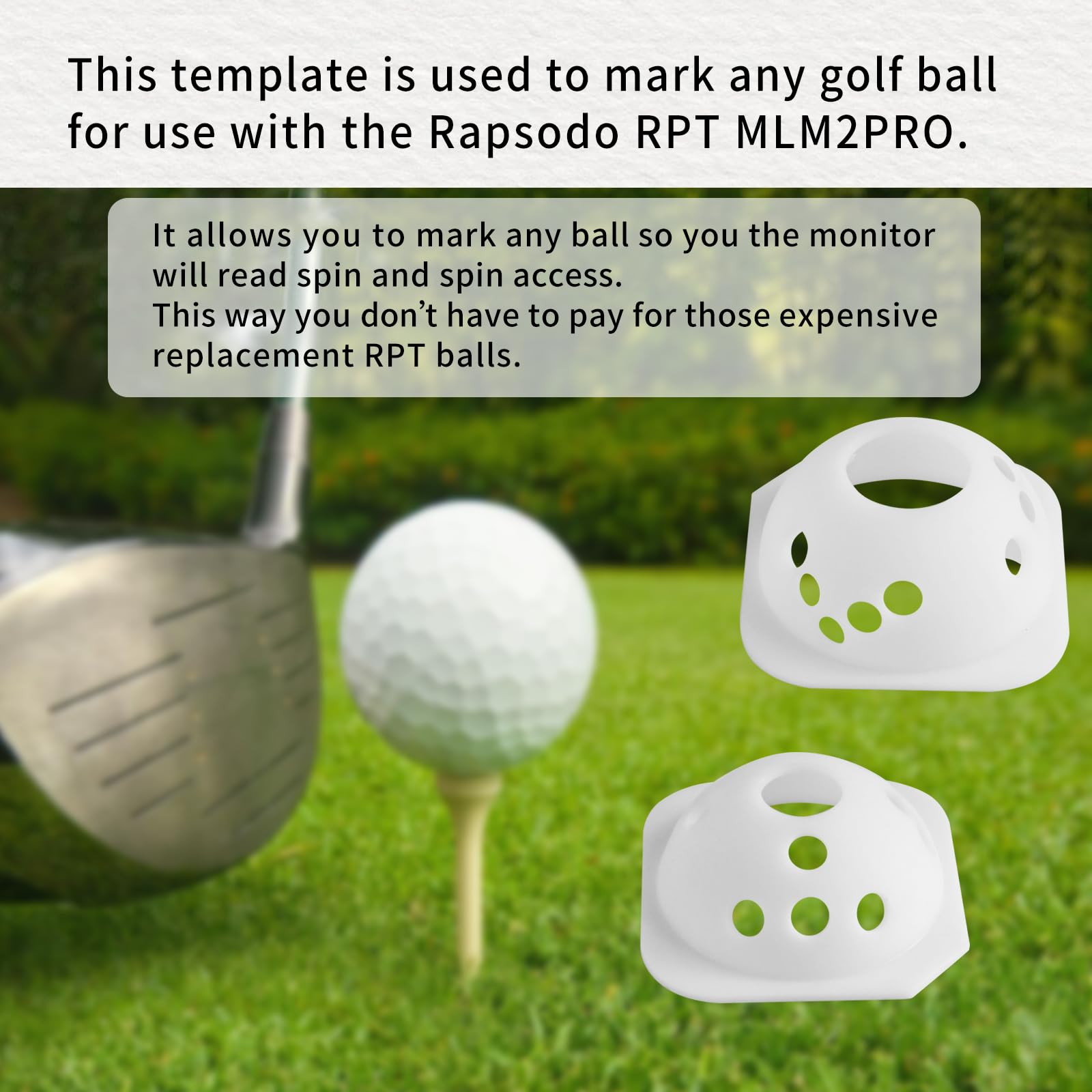 Amazon | XQK ゴルフボール マーキングテンプレート Rapsodo RPT