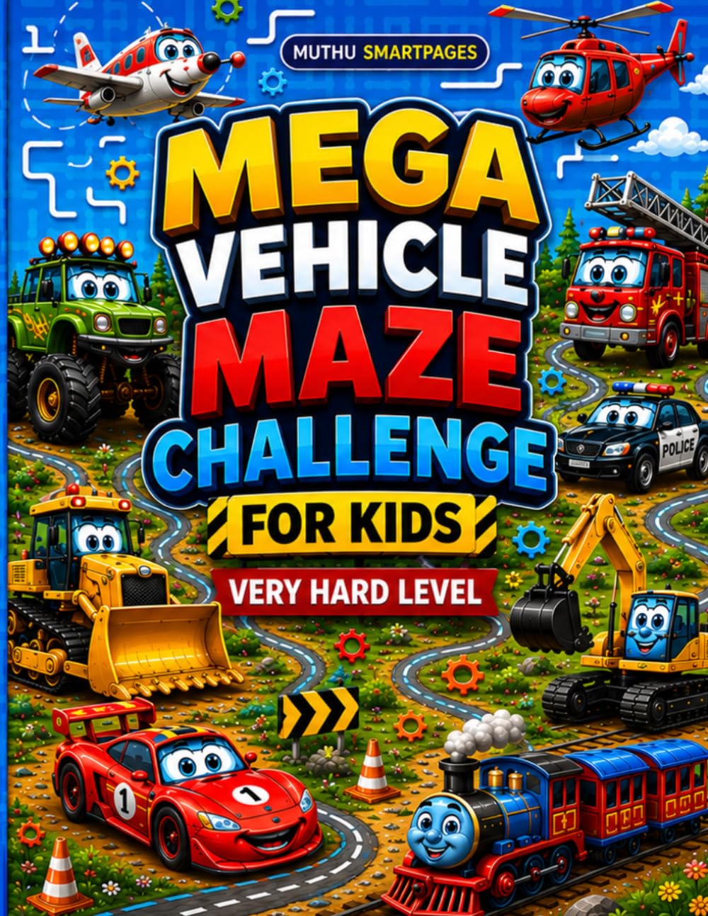 Mega Vehicle Maze Challenge for Kids – Very Hard Level