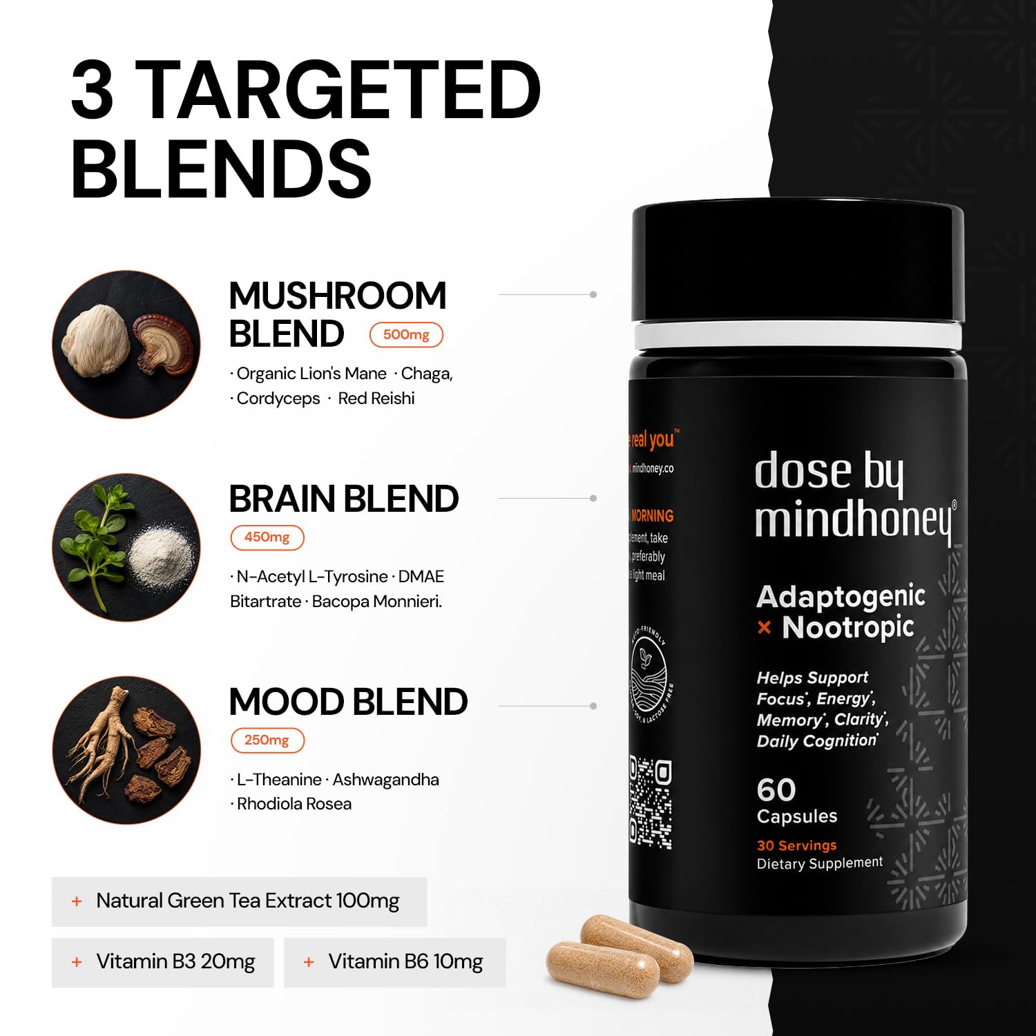 MINDHONEY | DOSE Daily Nootropic Brain Supplement | Focus, Energy, & Memory — Amazon image 2