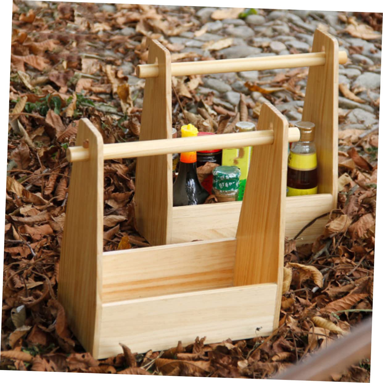 Toddmomy Caja De Comida Portátil De Madera para Picnic y Camping Contenedor De Snacks y Frutas para Actividades