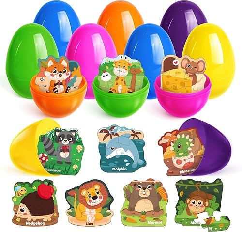 SpringFlower Rompecabezas para niños de 1 a 2 3 años, juguetes de aprendizaje preescolar, regalo educativo para niños y niñas, 24 rompecabezas con