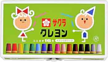 クレヨン七色 クレヨン太巻12色（ボタン付ケース）｜クレヨン｜クレヨン