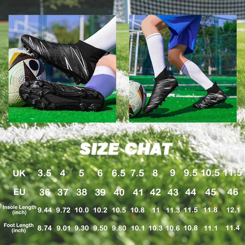 Men's Football Boots Outdoor Spike Cleats Soccer Shoes Women's Astro Turf Trainers Professional Athletics Sneakers Teenager Competition Sport Futsal Shoes — view 6