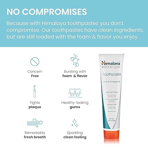 Miniatura 4 de Himalaya Herbal Healthcare Pasta Dental Natural de Granada y Neem Libre de Fluoruro y SLS 529 oz