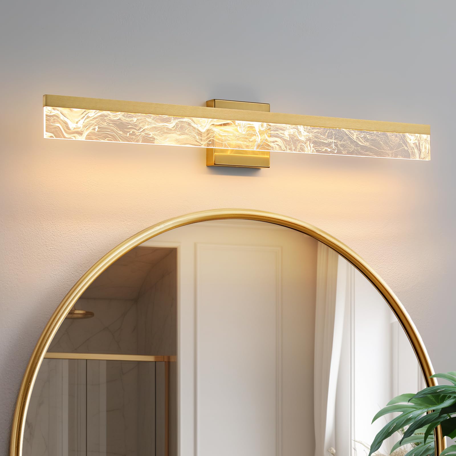 AIJIASI Gold Bathroom Light Fixtures, 32 Inch Modern Vanity Lights for ...