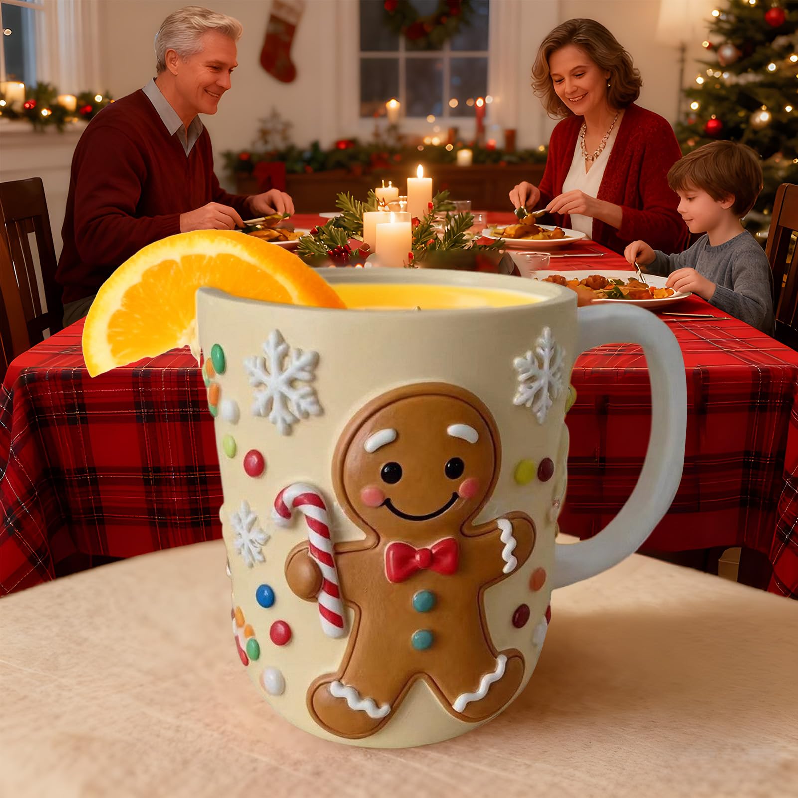 Tazas De Navidad Bonitas Resina De Hombre De Jengibre Árbol Alce