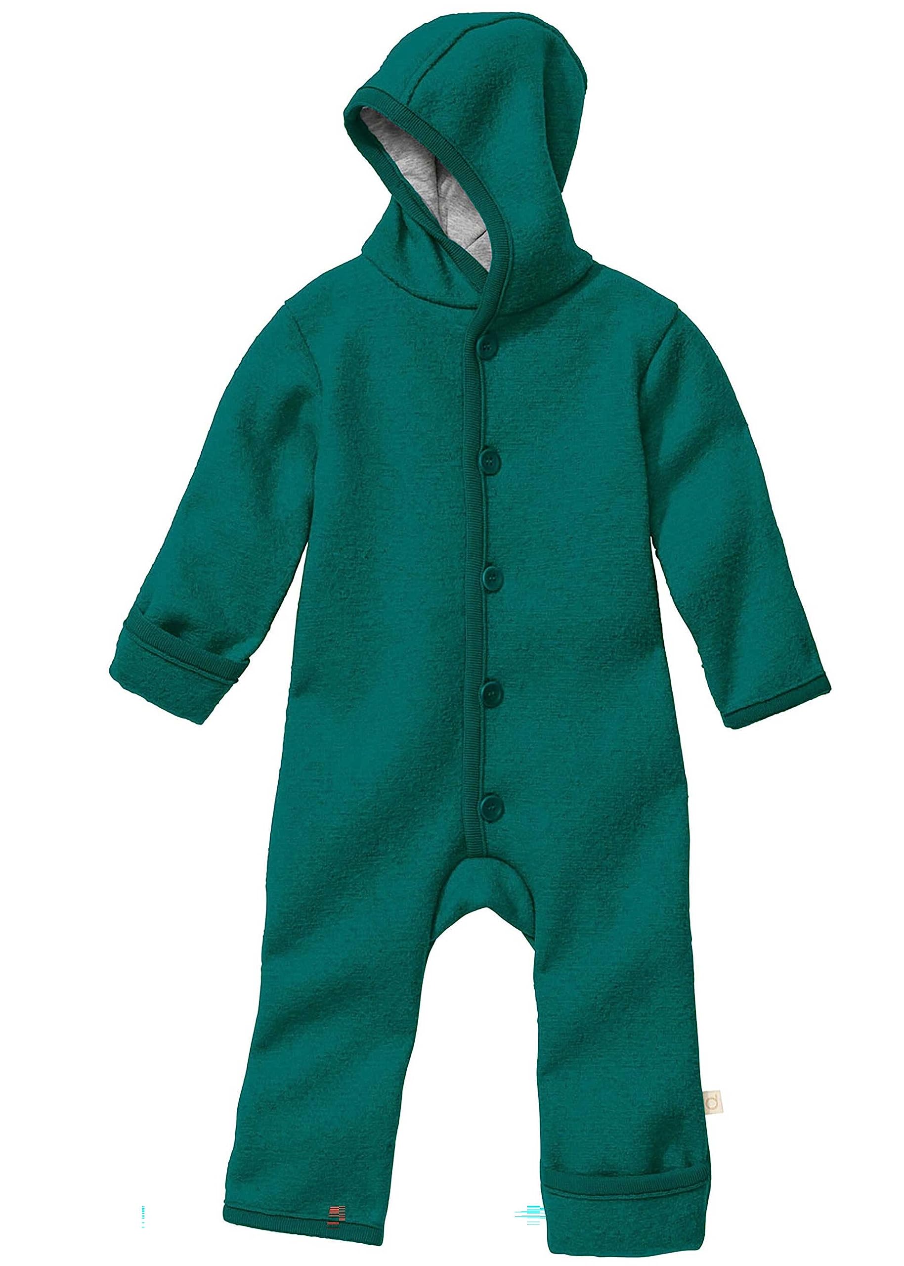 Disana Unisex Newborn Pacific Walk-Overall, 100% Organic Merino Wool Gots, Ivn Best | With Fold-Over Cuffs | Newborn Baby Toddler Child | Made In Germany, 50-56