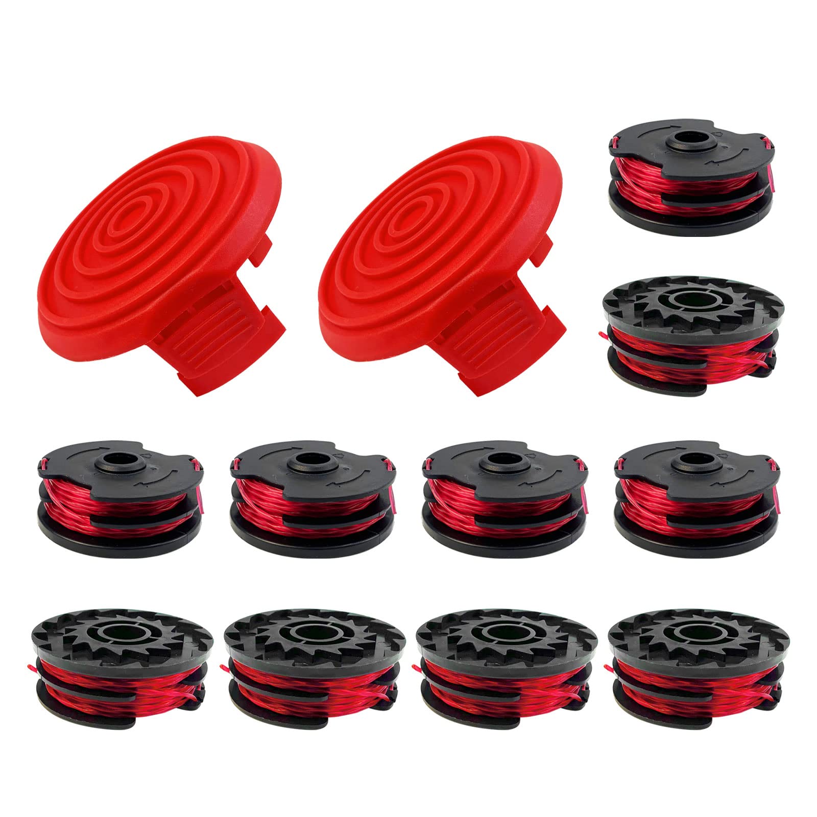 0.065'' String Trimmer Replacement Spool Double-line 27ft for Hyp-er TOUg-h Weed Eater String Trimmer,Compatible with Hyp-er TO-Ugh GGT500WU, HT18-401-004-01, HT19-401-003-03, HT10-401-002-01 (12)