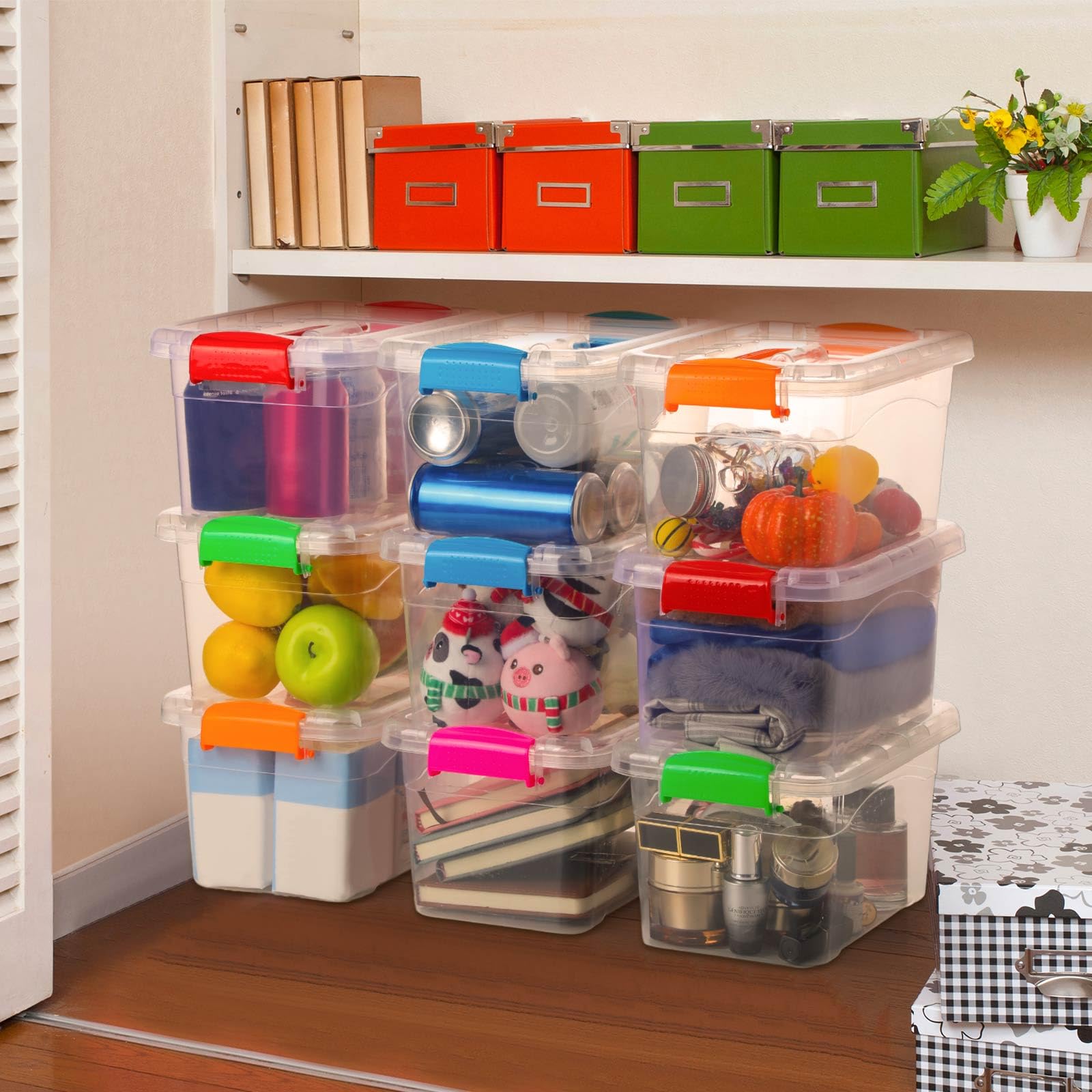 Amazon.com - Suzile 10 Packs 7.5 Qt Toy Handle Storage Bins with