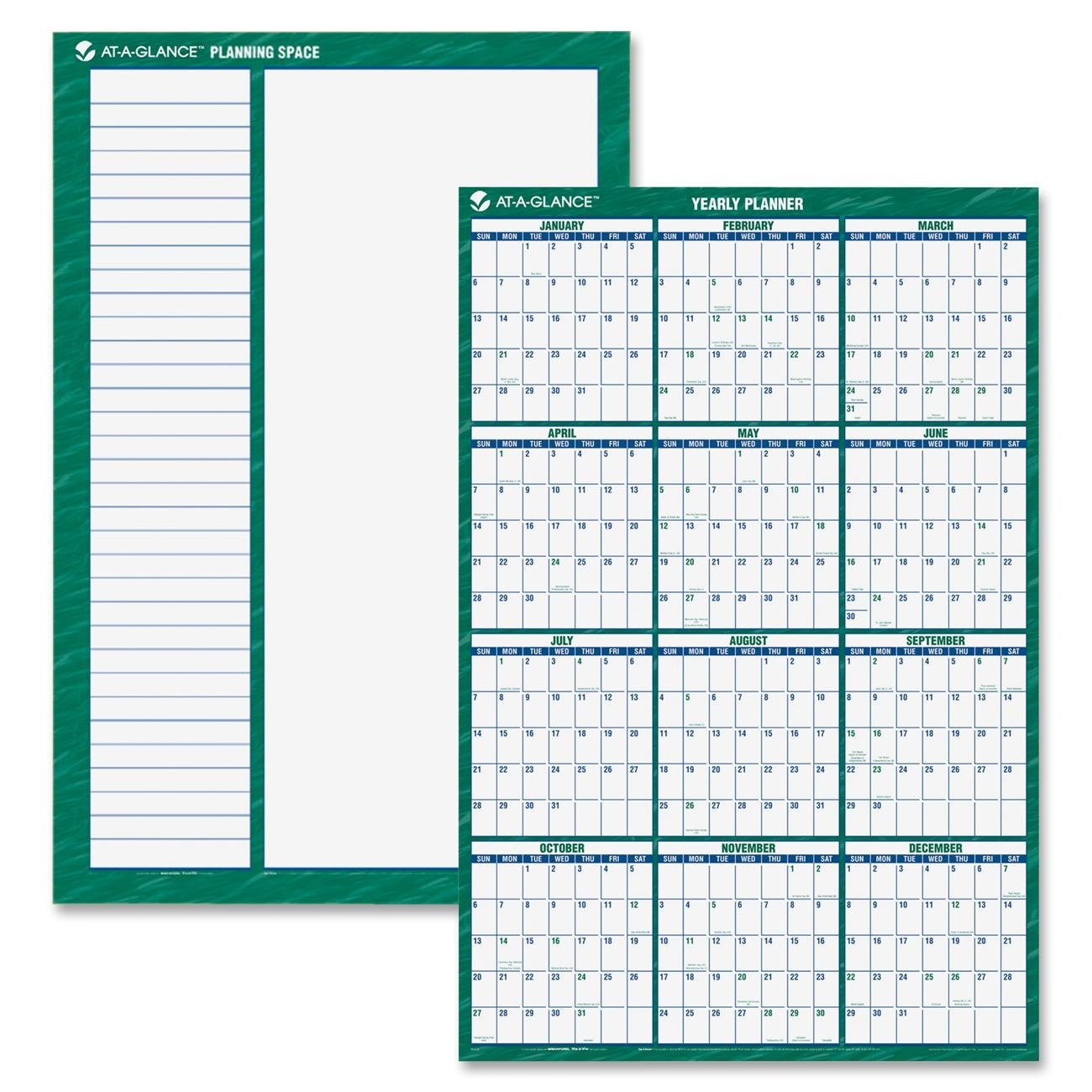AAGPM31028 - Agenda da parete annuale verticale, reversibile, cancellabile