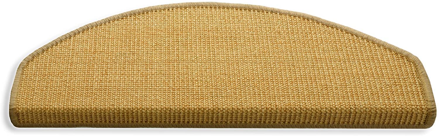 Floordirekt 1 stuk trapmatten | 100% sisal | huiselijke kleuren | antislip voor mens en dier | Inclusief plakstrip | 64 x 23,5 cm | rood