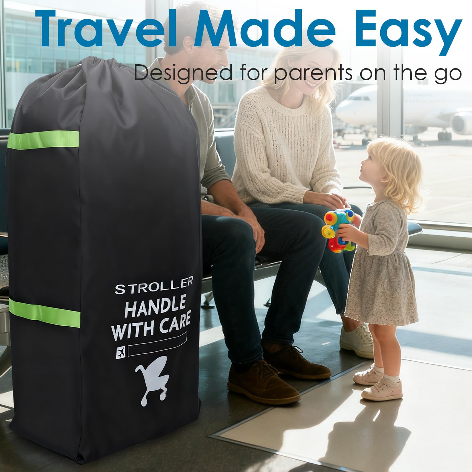 Vicloon Borsa da Viaggio per Passeggino,Borsa da Trasporto per Carrozzine,Borsas per Seggiolino Auto Pieghevole,Borsas passegginos,per Passeggino Impermeabile per Aereo Gate Check e Stoccaggio