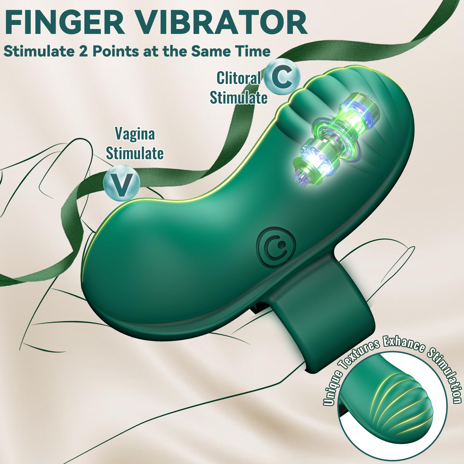 Finger Vibrator Sex Toys Mini Vibrators 10 Vibration Modes Female Sex Toy Couples Bullet Vibrator Nipple Clitoral Stimulator Adult Sex Toys & Games Women Pleaseure: Green