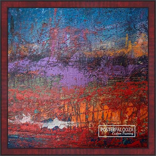 Miniatura 10 de Poster Palooza 13x9.5 Traditional Mahogany Complete Wood Picture Frame with UV Acrylic, Foam Board Backing, & Hardware