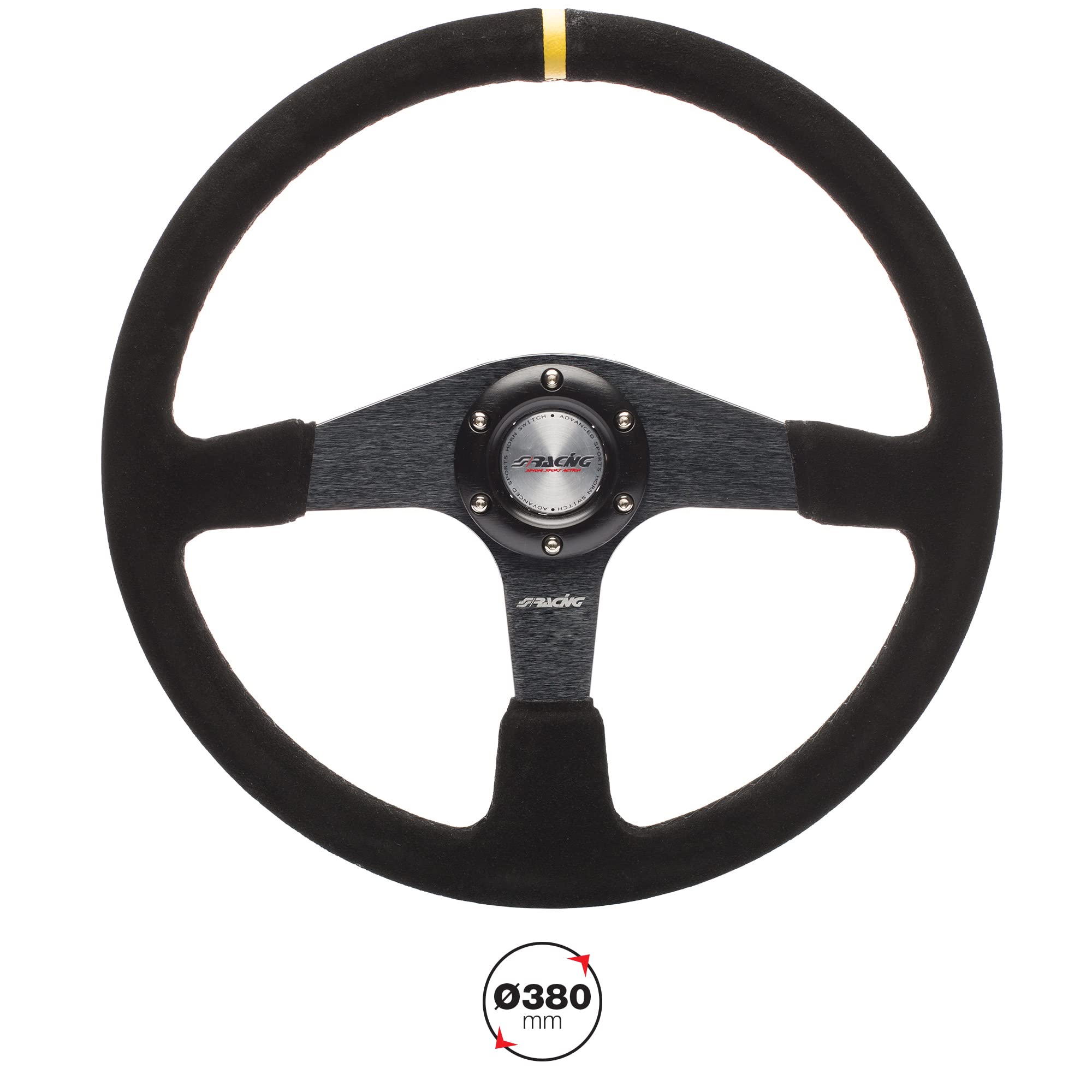 Simoni Racing Universeel Sportstuur Shakedown - Zwart Suède/Blauw - Diameter 350mm | SR SKDOWN | Simoni Racing | Nederlands Simoni Racing Universeel Sportstuur Shakedown - Zwart Suède/Blauw - Diameter 350mm | SR SKDOWN | Simoni Racing | Nederlands