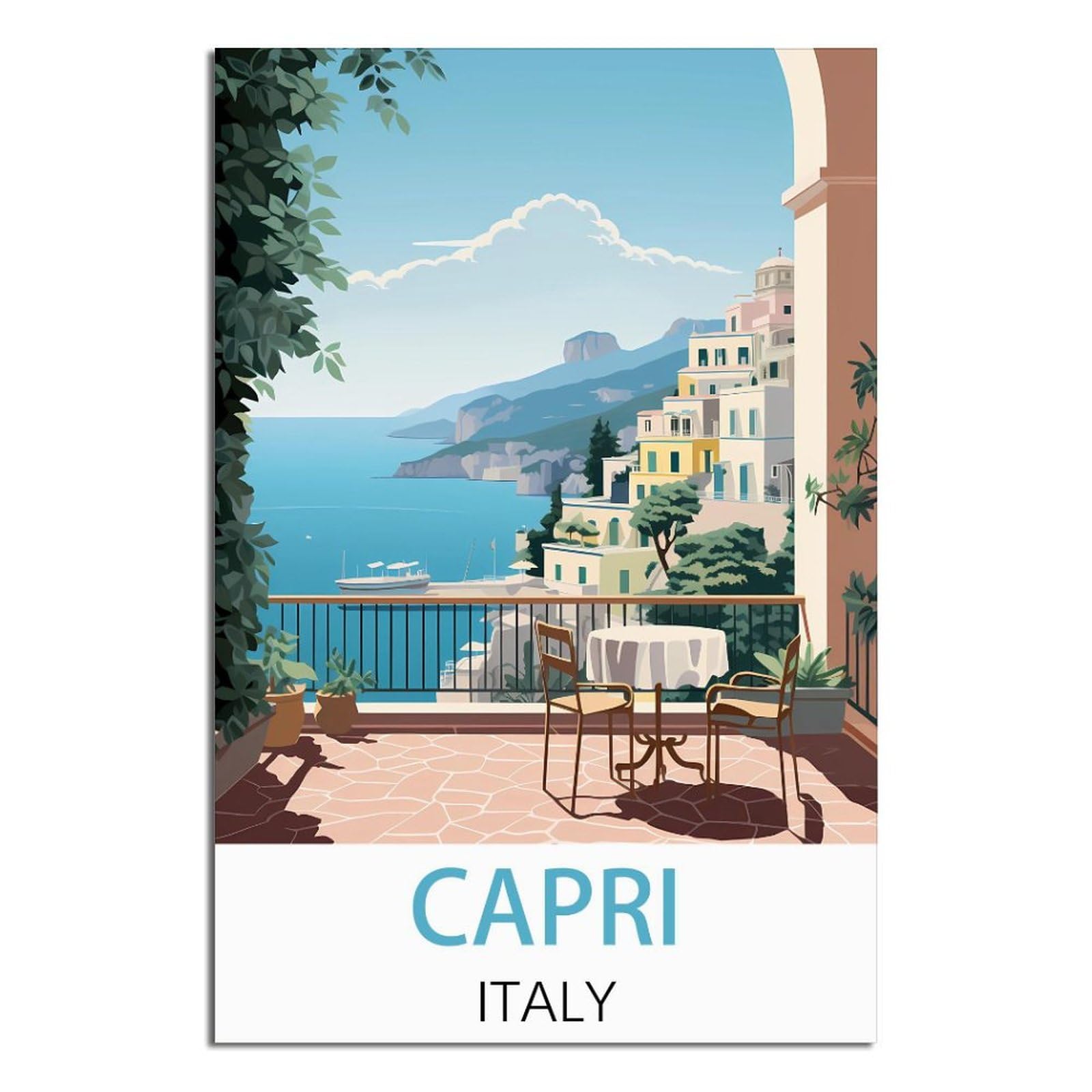 EZMLFA 5D Diamond Painting Kits for Adults,Capri Italy,Diamond Painting,Landscape Gem Art Kits Adult and Crafts Home Decor 40x50cm