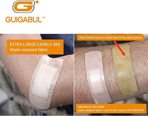 Miniatura 7 de G+ GUIGABUL - Vendajes adhesivos de silicona para pieles sensibles, vendajes de eliminación sin dolor para niños y ancianos, 55 unidades de tamaños