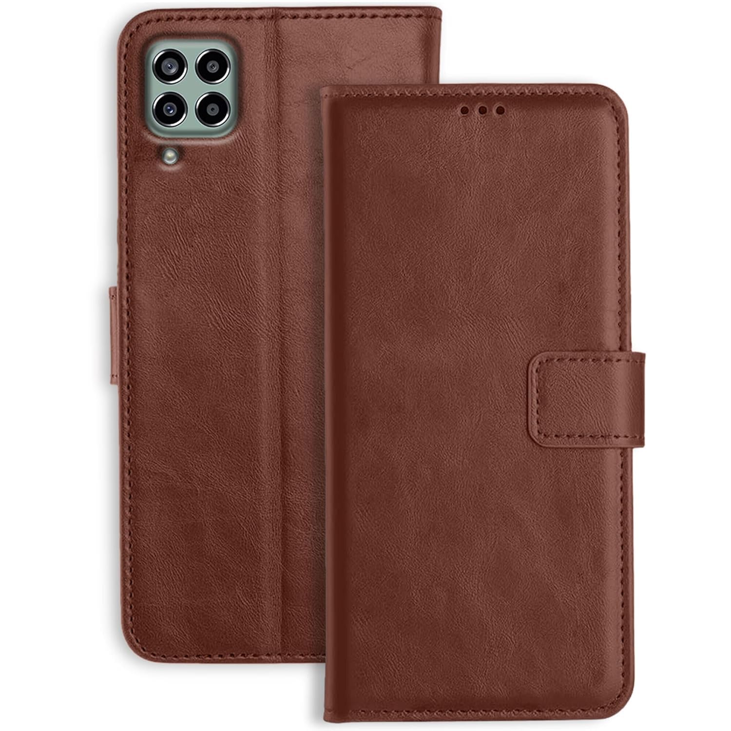TOUCCH Flip case for Samsung Galaxy M33 5G| Leather Finish Cover & Flexible Stand Design | Card and Money Pocket | Brown (B0CZPLGZ59) Amazon Price History, Amazon Price Tracker