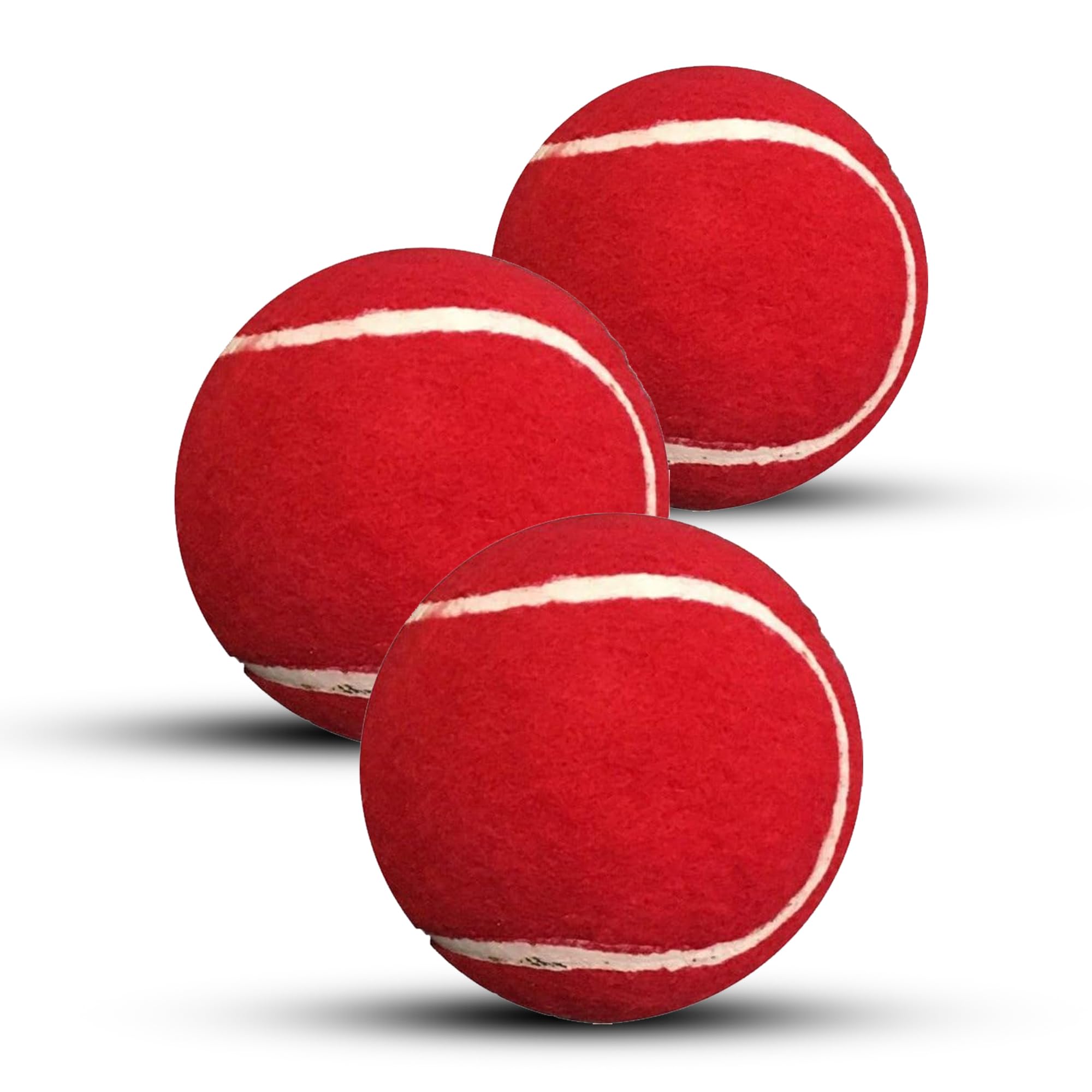 ND Sports Heavy Duty Cricket Tennis Balls (120gm) - Premium Rubber Balls for Cricket Training, Swingball Sets & Outdoor Play