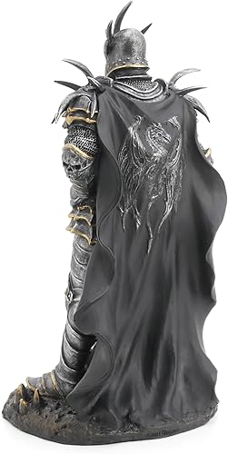 Miniatura 6 de Veronese Design 10" Armoured Lich King con gran espada escultura de resina pintado a mano acabado