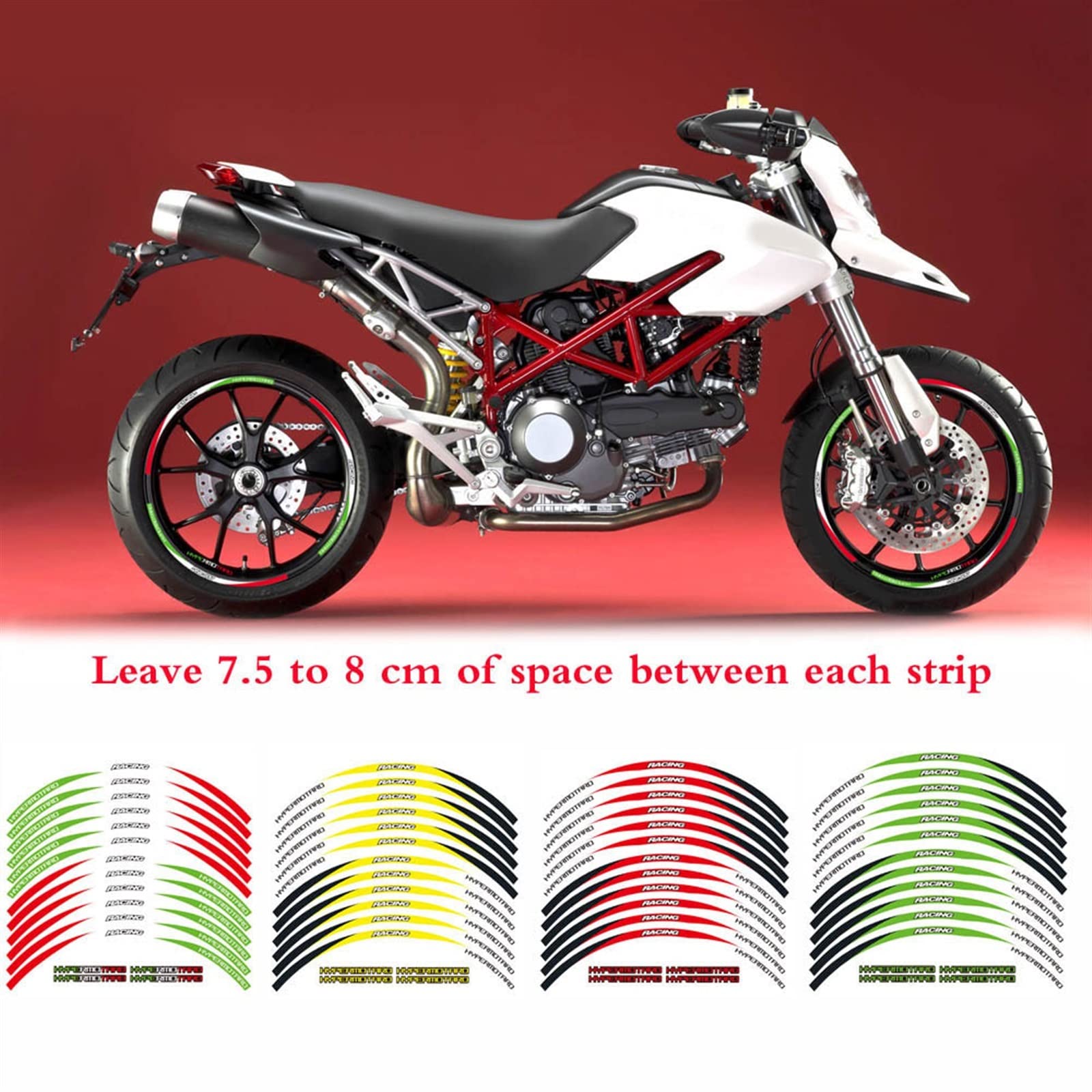 AVDB-moto Racing Felgenrand In Perlgrau – Passend Für Ducati HYPERMOTARD 796, 821 & 1100