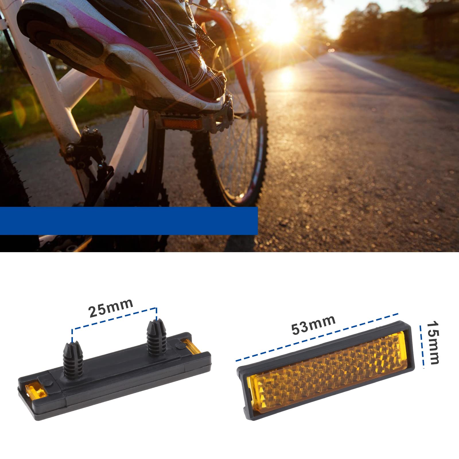 GANAZONO Lot De 20 Réflecteurs De Sécurité Nocturne Pour Pédales De Vélo