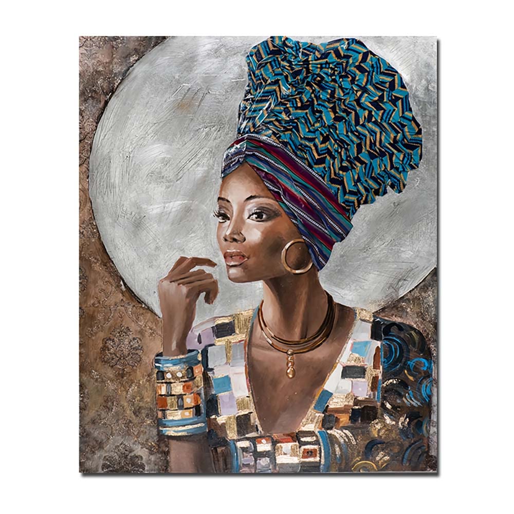 Peinture africaine abstraite pour creer une ambiance chaleureuse et coloree