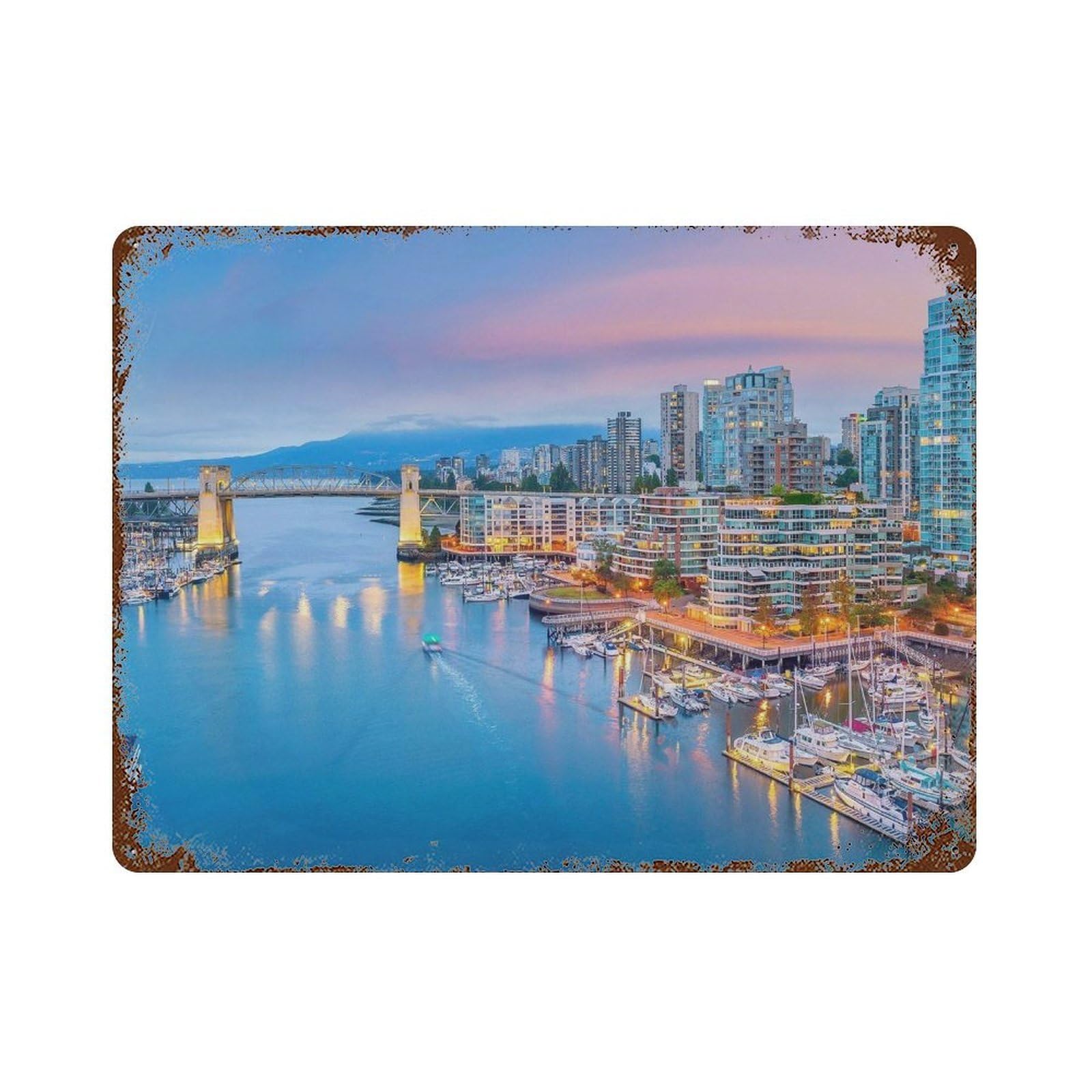 xiaoxiaoshen Real Photo Vancouver Decor Canada Wall Decor Art Metal Tin Poster Modern Home Decor Art Home Bar Shop Decorations Vintage Sign 30x40cm