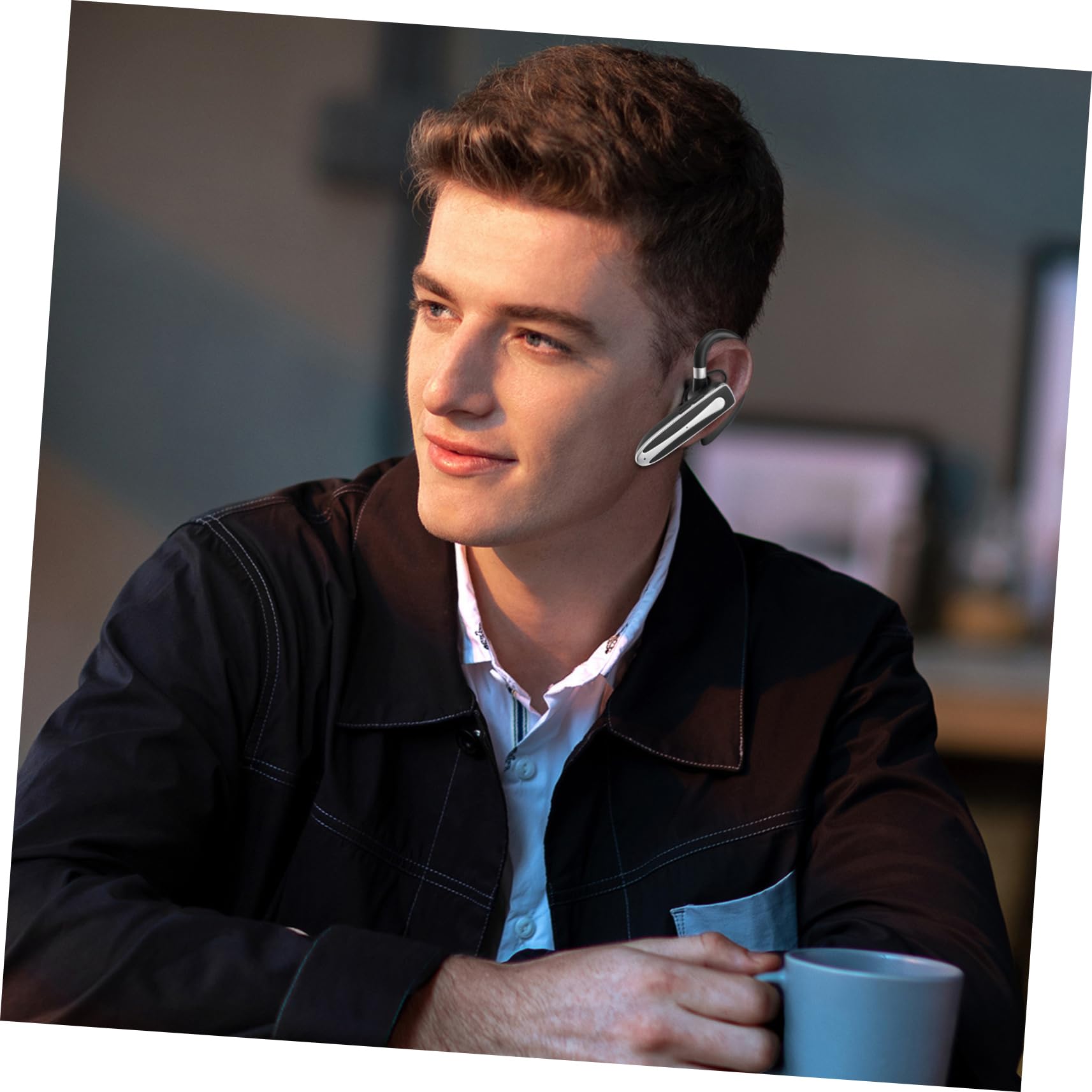 Mipcase Auricolari Wireless con Archetto per Festa Estiva, Connessione Wireless Singola con Stabilità Elevata, Batteria 140mah e Custodia di Ricarica, per Sport e Cellulare