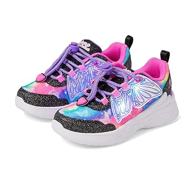 SKECHERS KIDS Dream Racer Wing Brites 303055L (Little Kid/Big Kid) Girls Shoes Black/Hot Pink