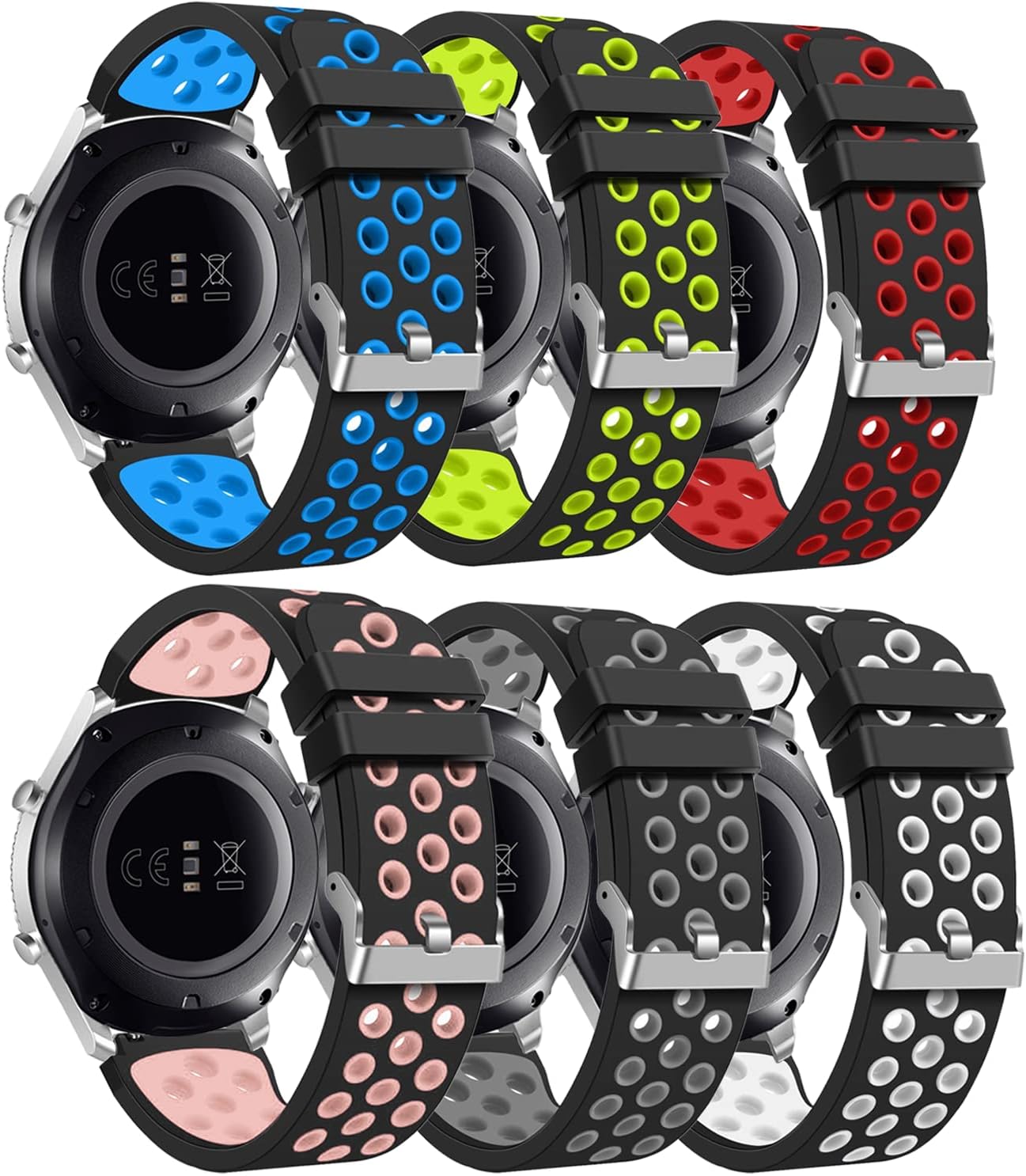 Bands for Samsung Gear S3 Frontier/Classic Watch Soft Silicone Bracelet Sports Band Strap Replacement Wristband for Men Women