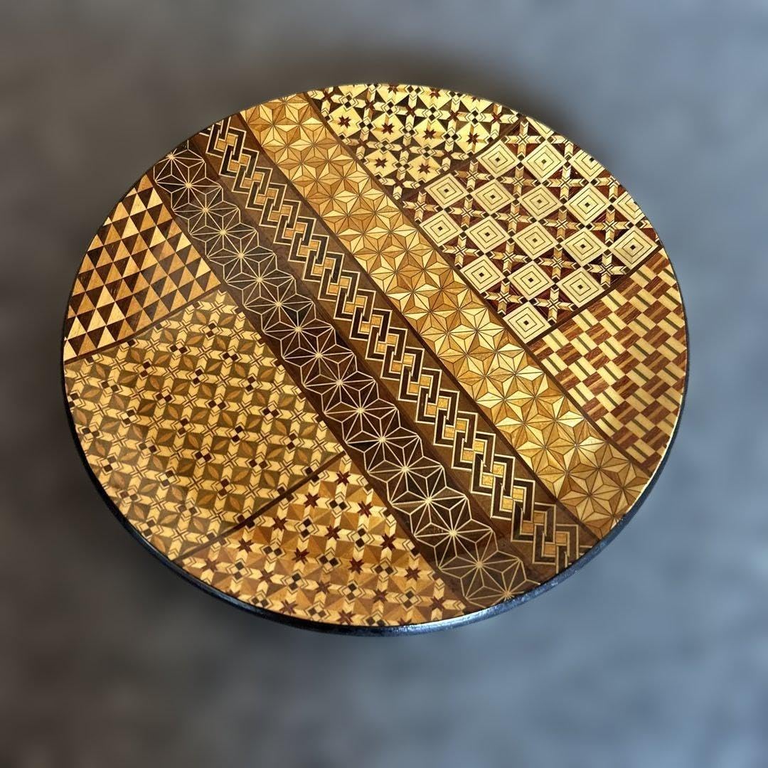 新品　箱根寄木細工 丸盆　金指ウッドクラフト　金指勝悦 Amazon｜箱根寄木細工 丸盆 金指勝悦 かなざし 金指ウッドクラフト